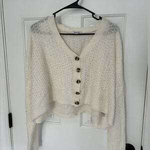 Madewell Cream Button-Up Sweater